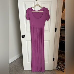 Pinkblush Magenta short sleeve maxi dress